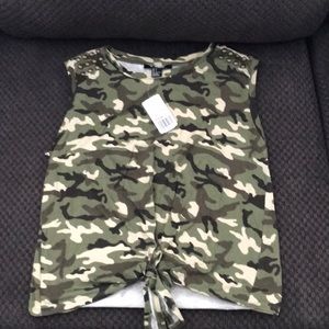 Forever 21 Camo Sleeveless Knit Top